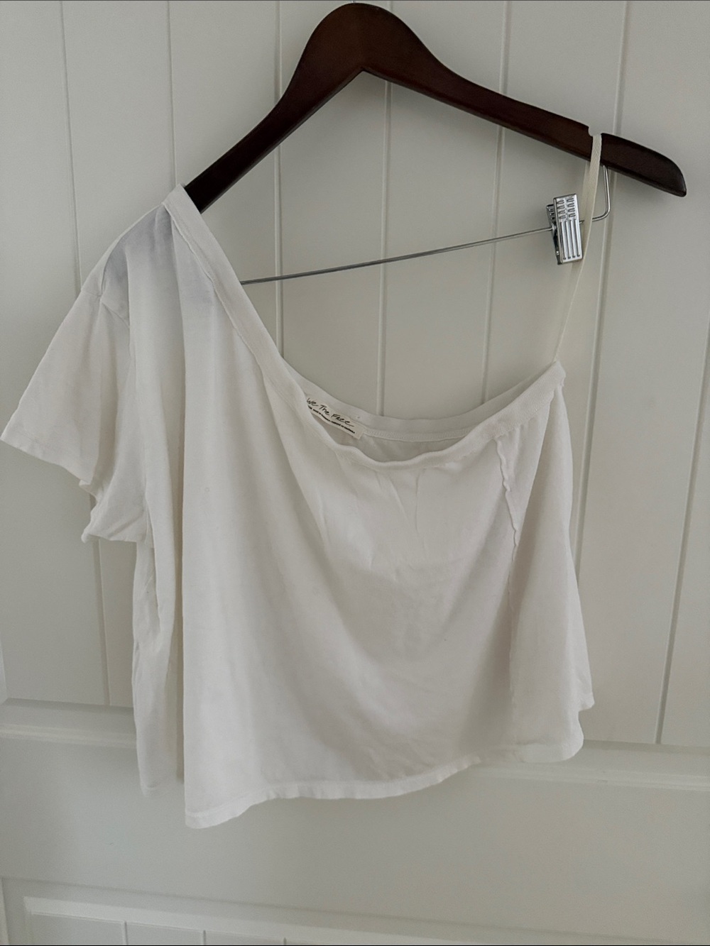 We The Free White Off-Shoulder Crop Top